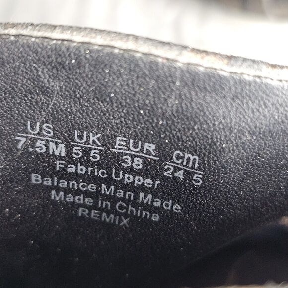 Fergie Remix Peep Toe Dress Pump Bronz Metallic Camouflage Hook Loop US 7.5M - Picture 2 of 10